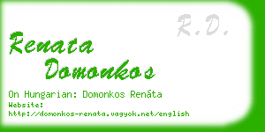 renata domonkos business card